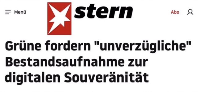 Grüne fordern "unverzügliche" Bestandsaufnahme zur digitalen Souveränität