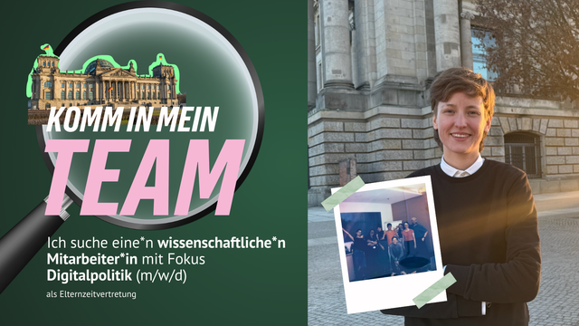 Stellenausschreibung für eine/n wissenschaftliche/n Mitarbeiter*in mit Fokus Digitalpolitik (m/w/d)