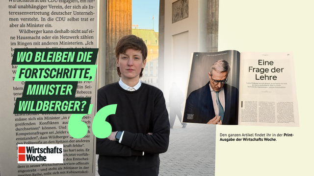 Mein Blick auf die Arbeit von Digitalminister Wildberger in der aktuellen Ausgabe der Wirtschafts Woche