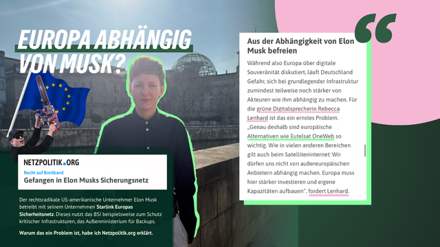 Sicherheitsnetz abhängig von Musk