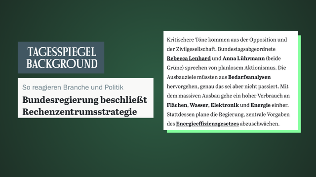 Rechenzentrumsstrategie ist planloser Aktionismus