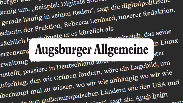 Die Augsburger Allgemeine berichtet über meine Kritik an Digitalminister Wildberger