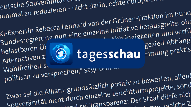 Die Tagesschau berichtet über meine Kritik an der Übernahme der deutschen KI-Firma Aleph Alpha