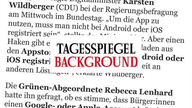 Tagesspiegel Background berichtet über meine schriftliche Frage zur EUDI-Wallet