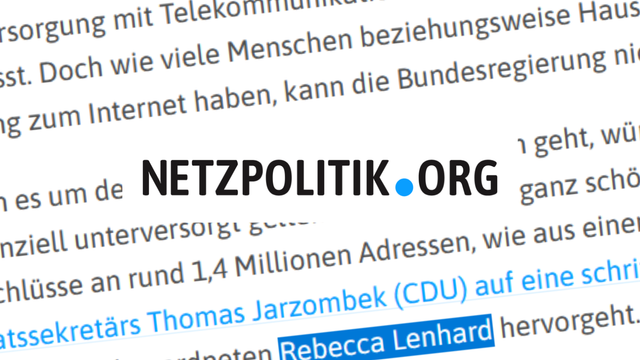Recht auf Breitbrand: Netzpolitik.org berichtet über meine schriftliche Frage an das Digitalministerium