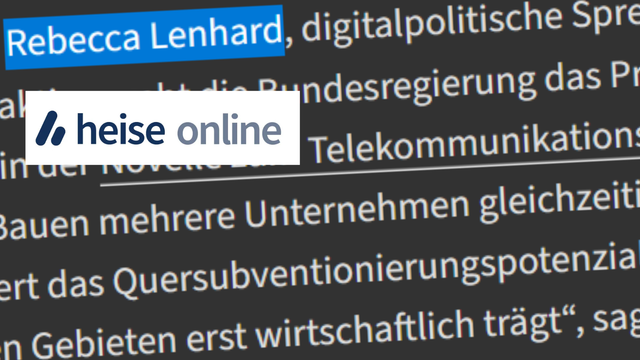 heise online berichtet über meine Kritik an die Bundesregierung beim Glasfaserausbau